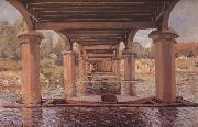Alfred Sisley Under the Bridge at Hampton Court Sweden oil painting artist